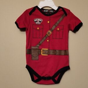 Red RCMP short sleeve onesie/bodysuit